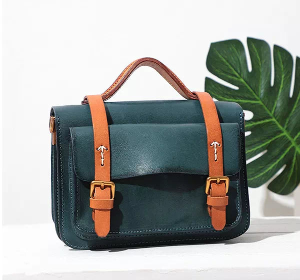Fashionable small leather handbag for women