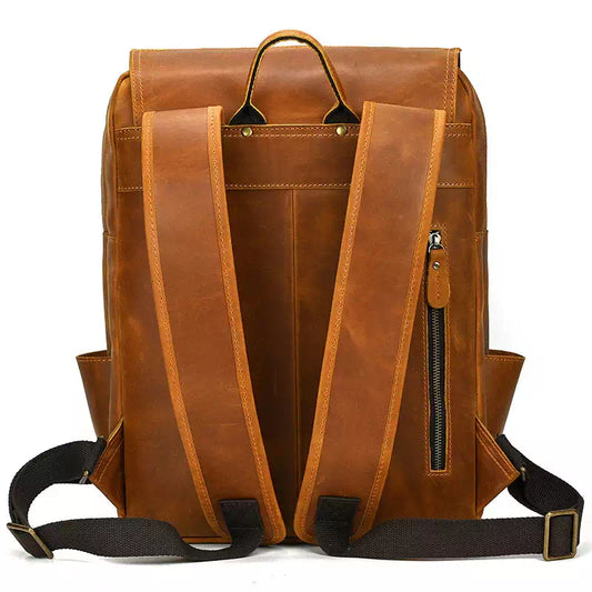 Vintage Leather Backpack - Handmade Laptop Backpack in Rustic Leather –  Marlondo Leather Co.