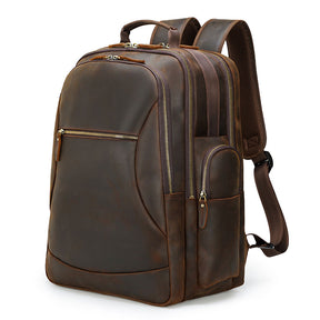Men's Large Leather Backpack Travel Leather Backpack – Luke Case