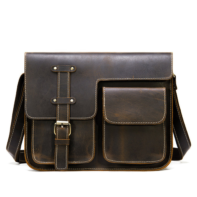 Men's Satchel Bag Leather Messenger Bag – Luke Case