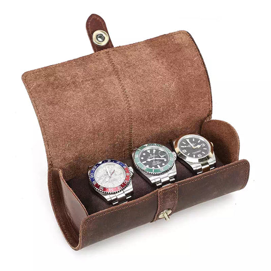 8 Watch Case Brown Leather – Timepiece360