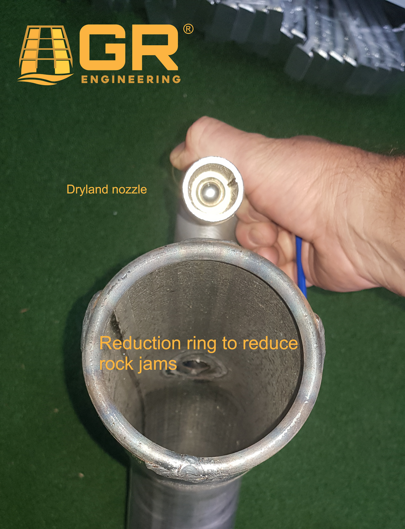 dredging nozzle size uk