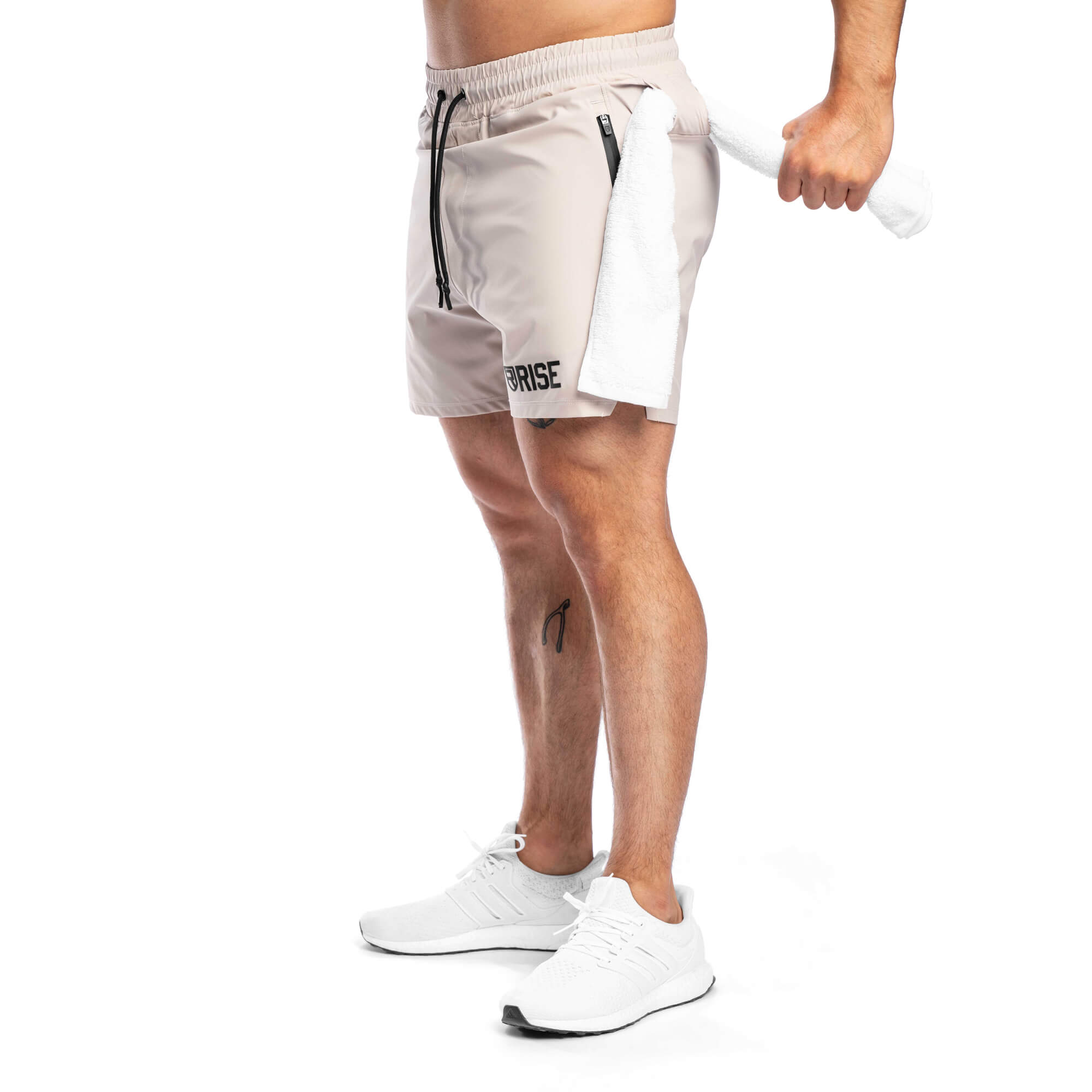 Active Dry Compression Shorts - White - Rise