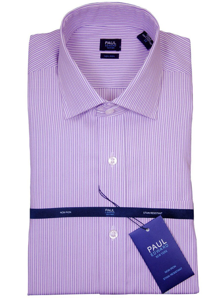 Paul Edward 17749 100% Cotton Boy's Dress Shirt - Stripe - Lilac, Long ...