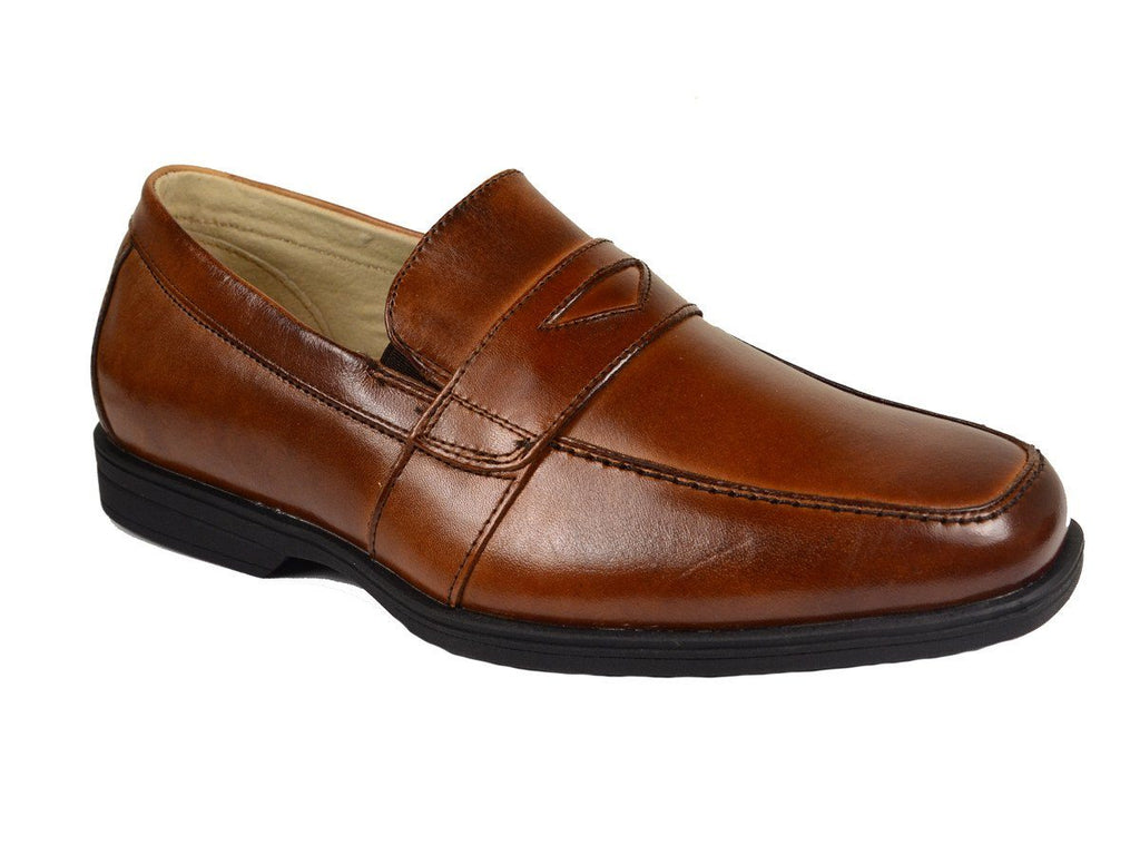 Florsheim 20158 Leather Boy's Dress Shoes - Loafer Cogn, Leath - Heritage House Suits