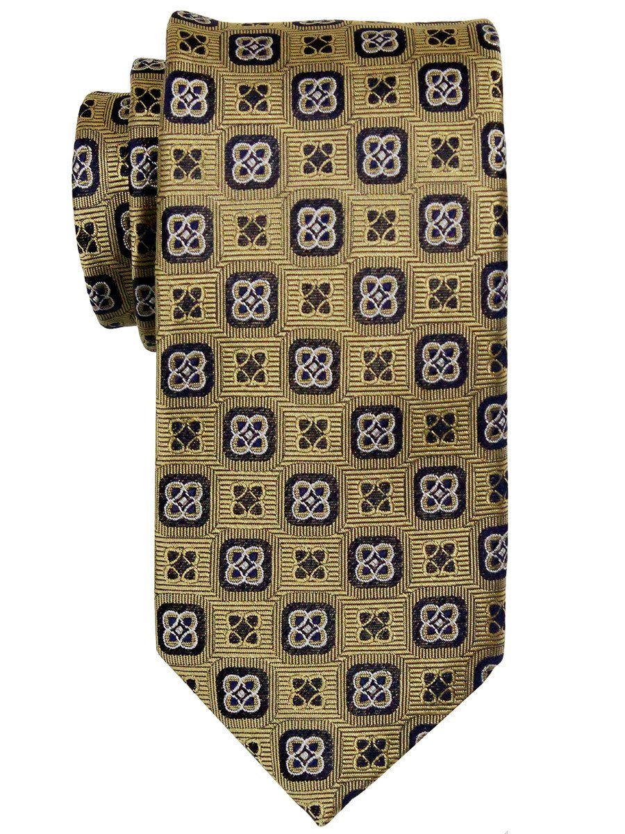 Heritage House 23283 100% Woven Silk Boy's Tie - Neat Geometric - Gold ...