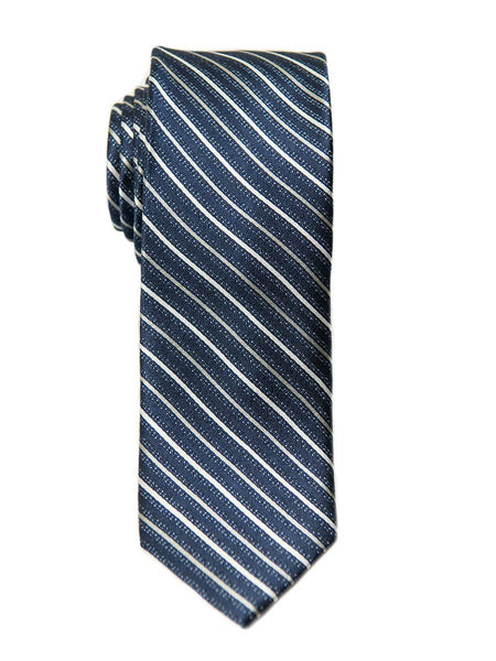 Heritage House 26421 100% Silk Boy's Tie - Stripe - Navy/White/Grey ...
