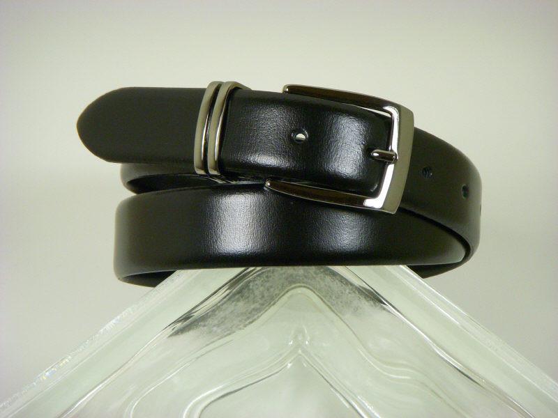 Paul Lawrence 2724 100% leather Boy's Belt - Glazed Calf - Black, Silv ...