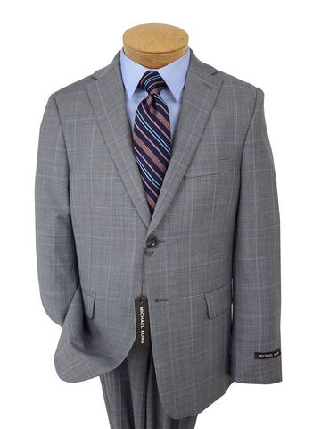 Michael Kors 34111 Boy's Suit - Windowpane - Grey/Blue - Heritage House  Boy's Suits