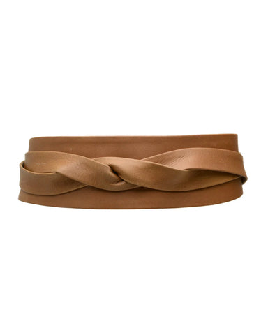 tan wrap leather belt