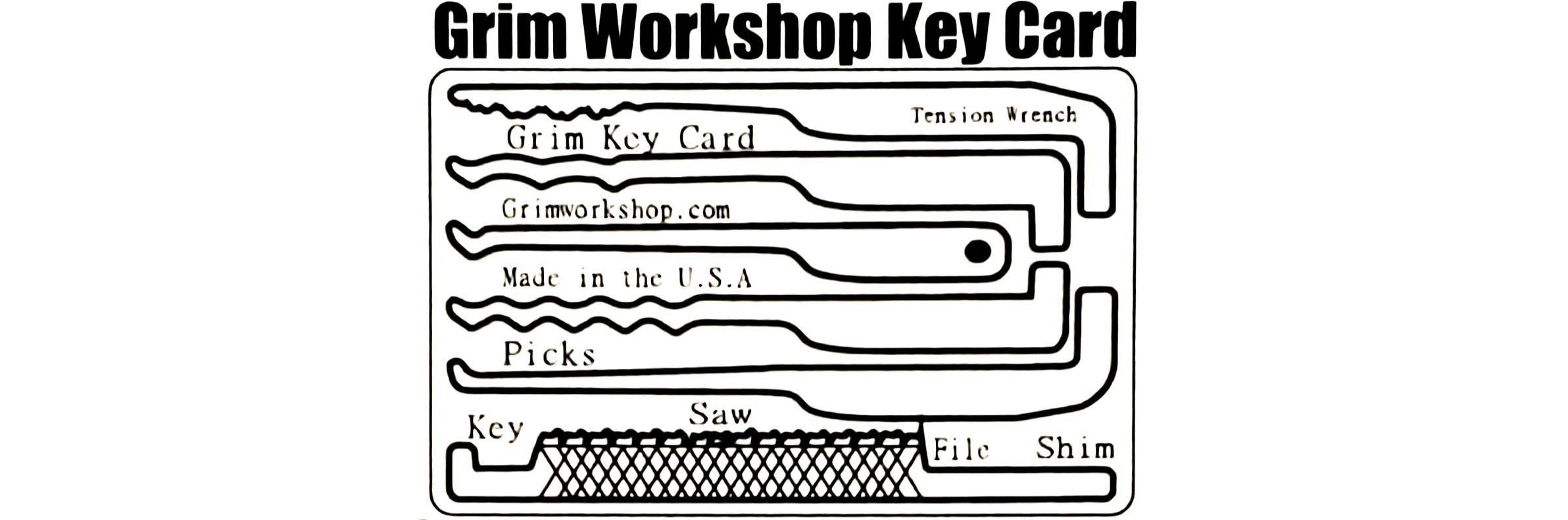Grim Workshop Credit Card Sized Micro Tool Holder (Tools Not Included)