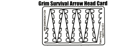 The Arrowhead survival card each of these survival arrowheads fits onto the arrow card