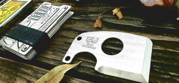 The adze tool multifunctional blade and credit card knife.