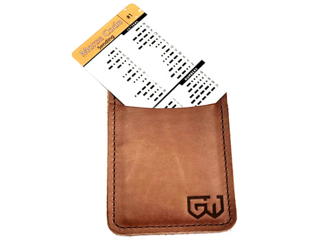 Use the Morse Code Card like a Morse Code Cheat Sheet that fits in your wallet