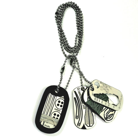 Small Survival Kit on a Dog Tag Necklace Kit and Mini Survival Kit