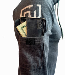 Tee Shirt Hoodies with secret pockets EDC hoodie with secret pocket