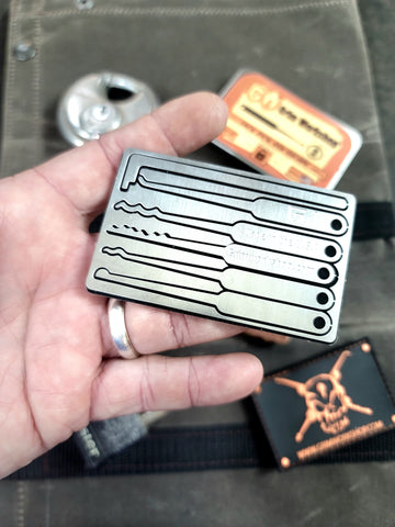 Lock Pick Card Wallet Lock Pick Set | Wallet lock picking set with a credit card lock pick set