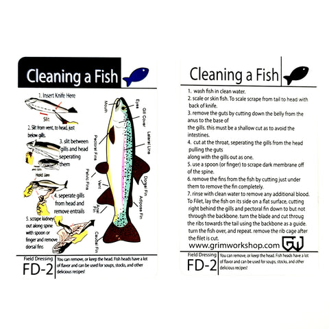 How to gut a fish or how to field dress a fish tip card