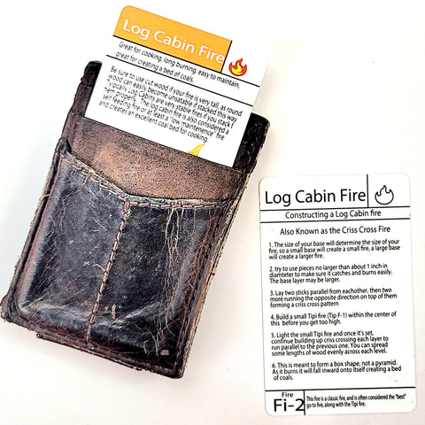 Log Cabin Fire Method Tip Card