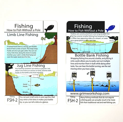 How To Fish Without a Pole, Field Fishing Tip card