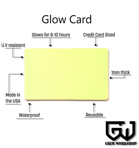 The Glow Card glow in the dark credit card tool that works like a rechargeable glow stick