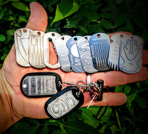 Small Survival Kit on a Dog Tag Necklace Kit and Mini Survival Kit
