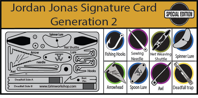 Jordan Jonas alone season 6 Use this stainless steel survival card to make an altoids tin survival kit with a survival bushcraft kit card