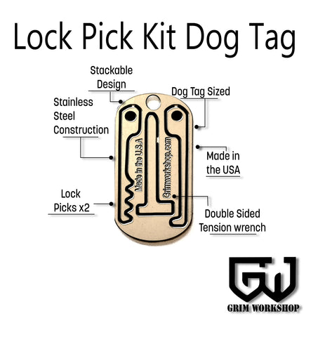 Wear a Tactical Lock Pick Set Around your Neck: The Dog Tag Lock Pick Necklace