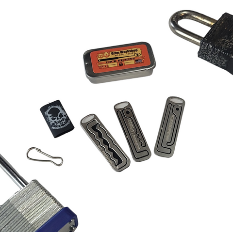EDC lock picking Kit covert entry tools that fit on a lock picking keychain