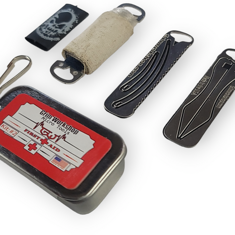 Pocket first aid kit, a micro first aid kit with micro size emergency tools