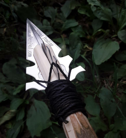 survival Spearhead that contains two spears for hunting or survival spear head.