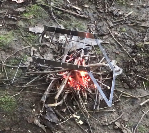 Bear Bones twig stove and pocket grills made in the usa