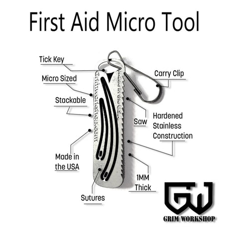 The Worlds Smallest EDC First Aid Tools. The first aid micro tool is a perfect addition for a pocket first aid kit as a micro first aid kit upgrade.