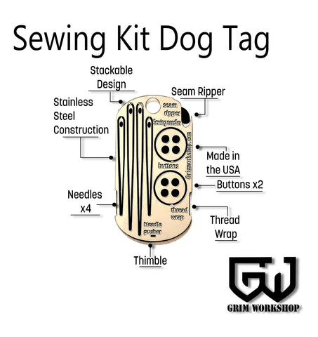 Grim Workshop Sewing Kit Dog Tag Tool