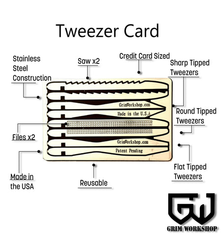 Tweezer Kit Set of EDC Tweezers for first aid and more.