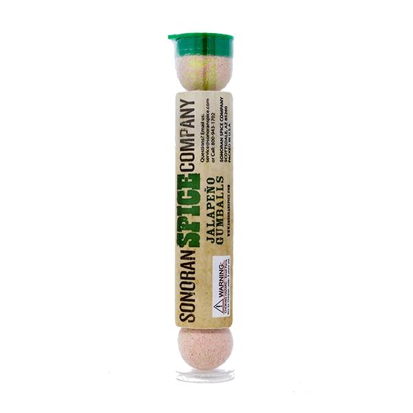 Jalapeno Spicy Candy Gumballs - 6 Count Tube