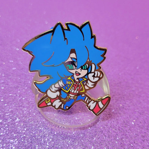 Sonic and Amy Enamel Pins