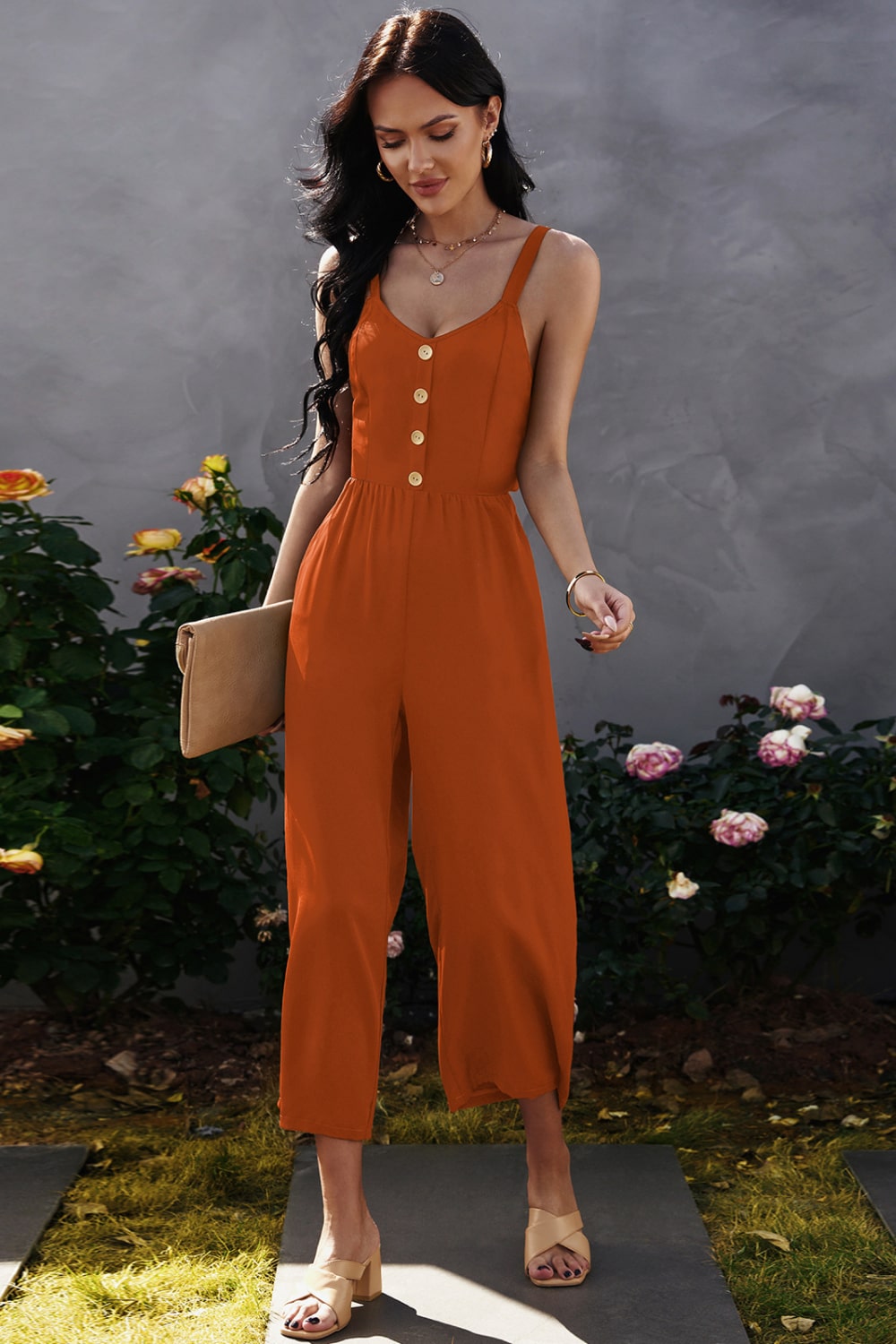 cropped romper jumpsuit