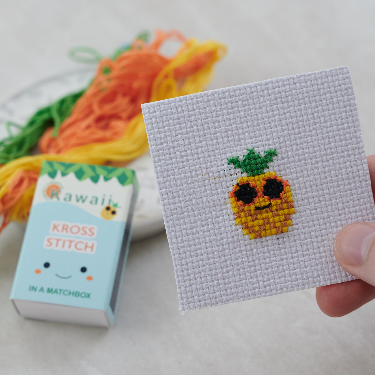 Kawaii Apple Mini Cross Stitch Kit — SewLéana