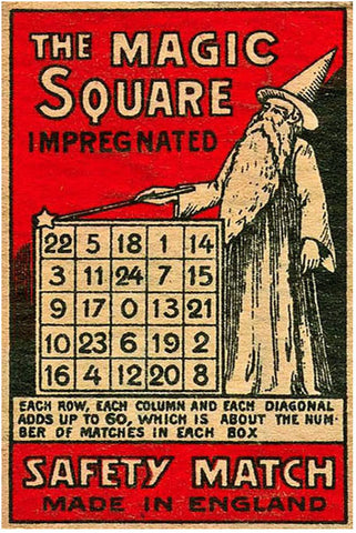 The Magic Square Vintage Matchbox Label
