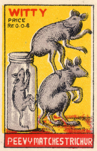 three rats vintage label