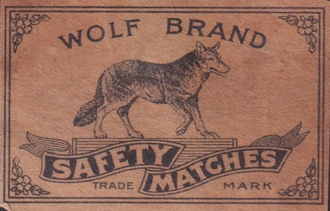 wolf brand safety matches label