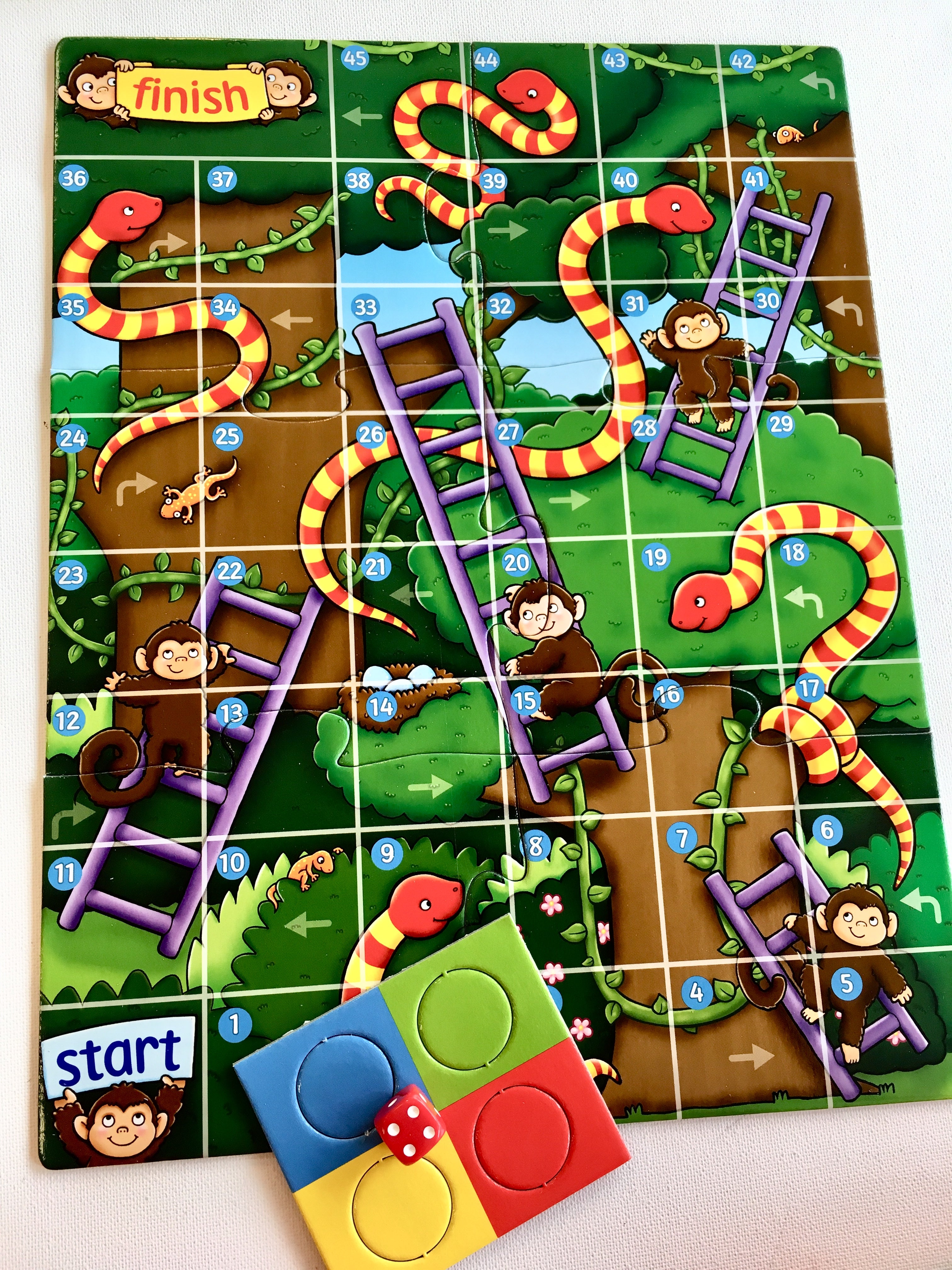 Orchard Toys Mini Game Jungle Snakes and Ladders Orchard ...