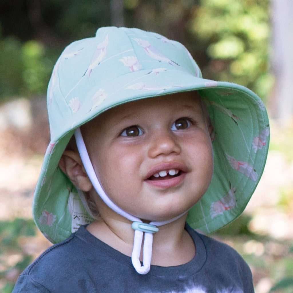 baby hat with strap