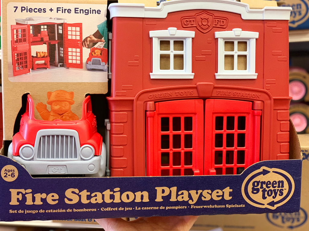 green toys fire station playset