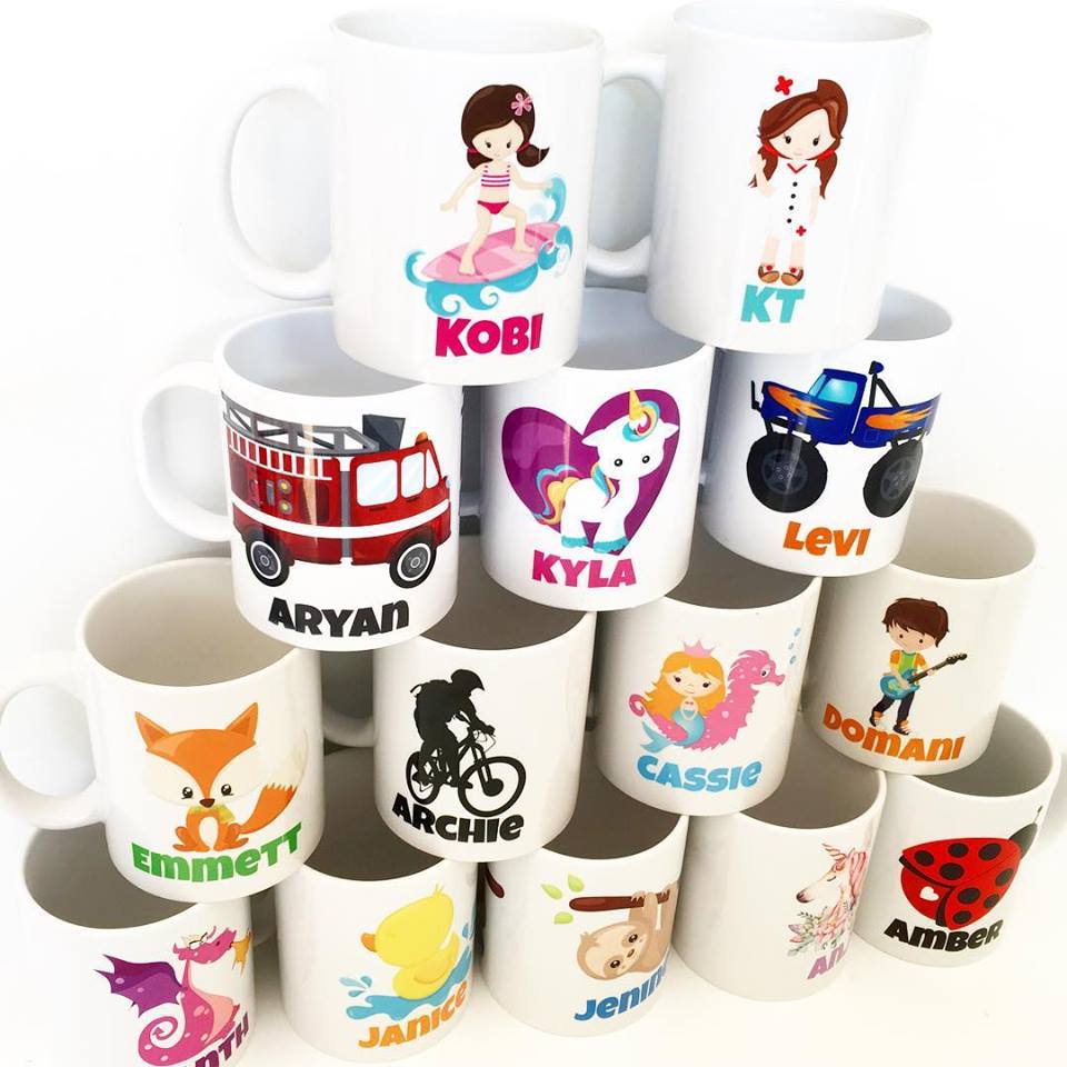 personalised childrens plastic mugs