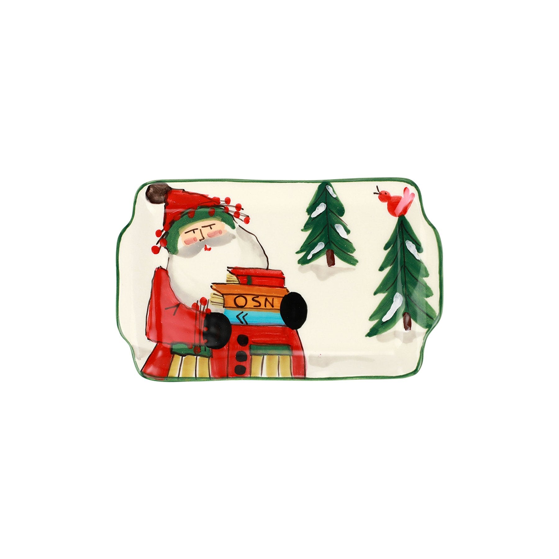 Vietri Old St. Nick Limited Edition Rectangular Plate