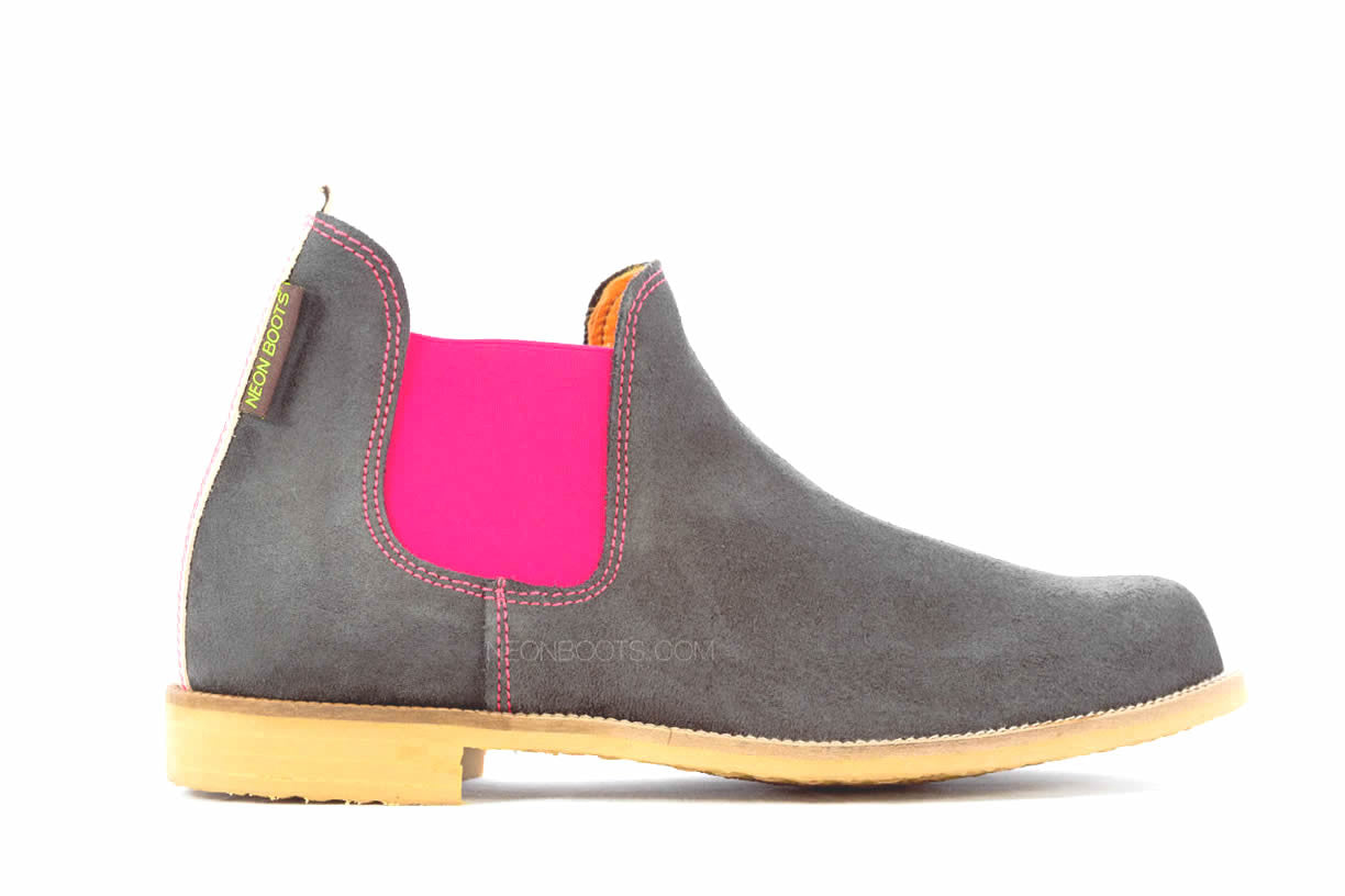 chelsea boots neon elastic