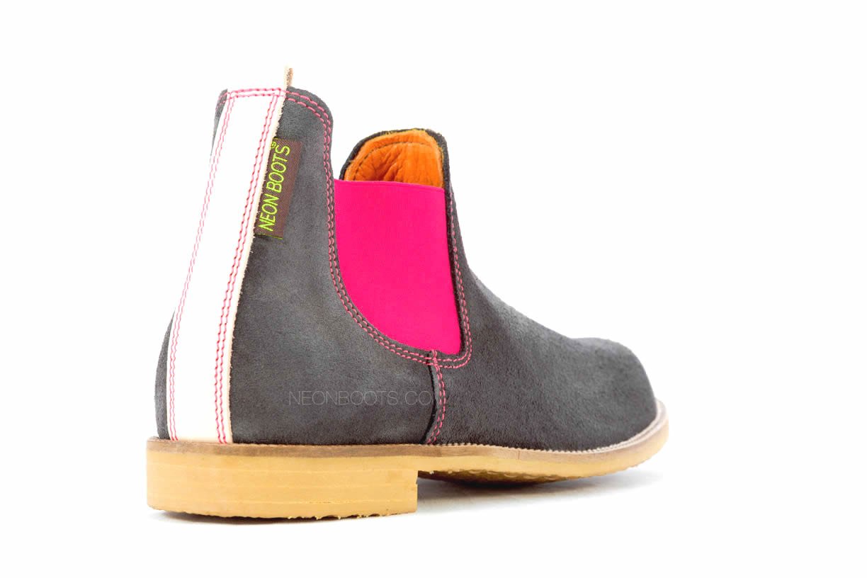 chelsea boots neon elastic