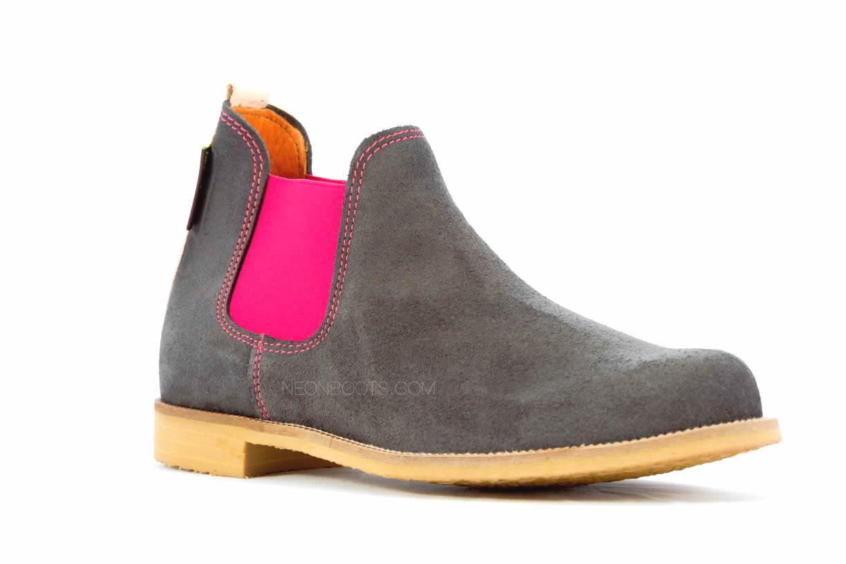 chelsea boots neon elastic